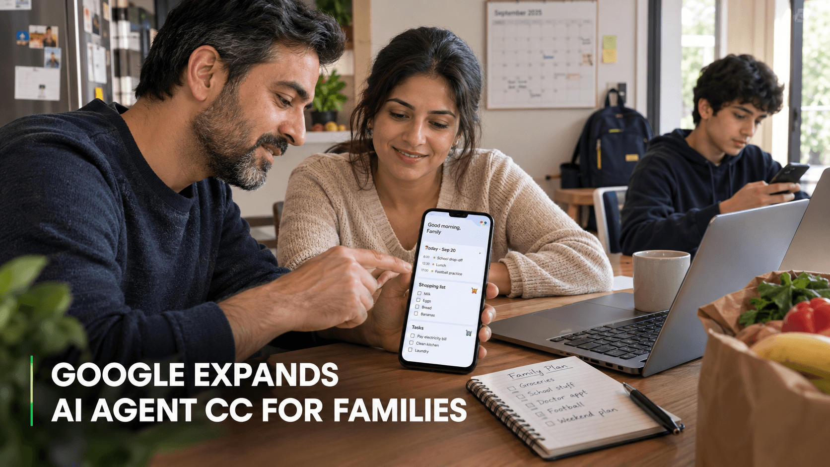 Google expands AI agent CC to help families manage household tasks