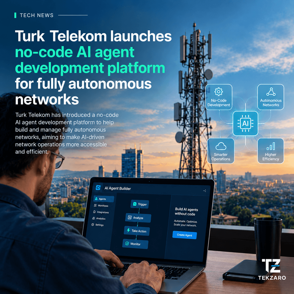 Turk Telekom 'no-code AI agent' platform: what the supplied sources actually show