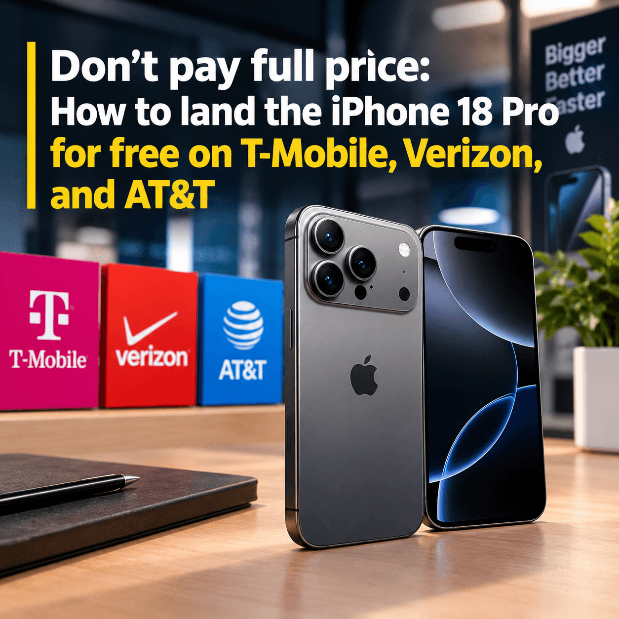 Don’t pay full price: How to land the iPhone 18 Pro for free on T-Mobile, Verizon, and AT&T