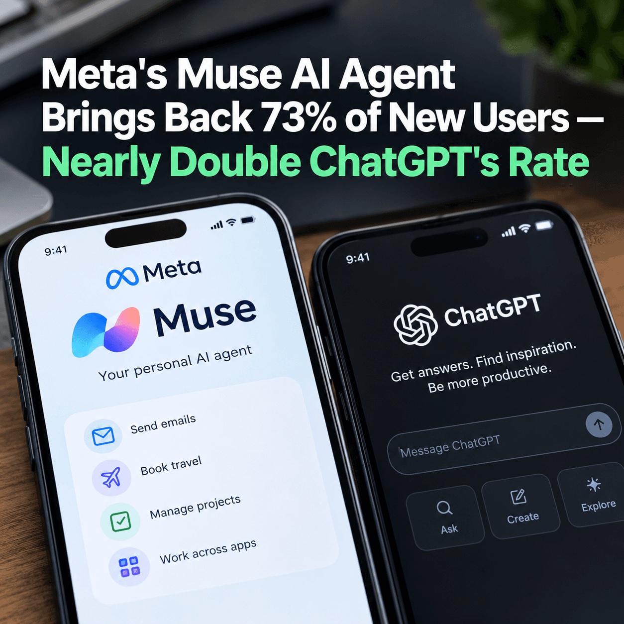 Meta's Muse AI agent brings back 73% of new users — nearly double ChatGPT's rate