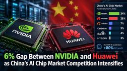 6% Gap Between NVIDIA & Huawei: China's AI Chip Market Competitive Landscape Shifts
